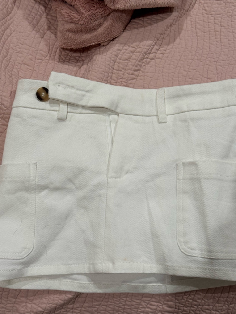 Princess Polly White Mini Skirt with Front Pockets